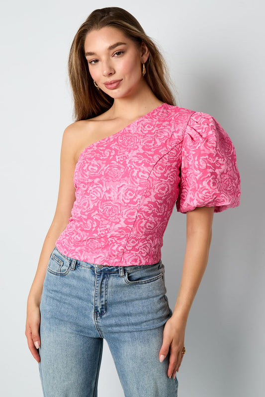 Short sleeve tops Floral print Elegant Spring/Summer