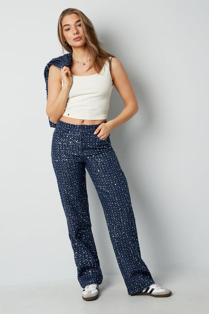 Denim Jeans with Sequins