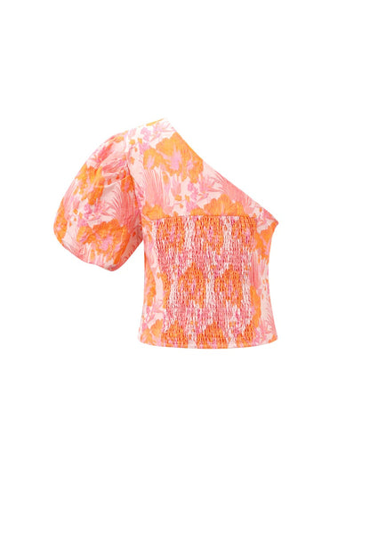 Short sleeve tops Floral print Elegant Spring/Summer