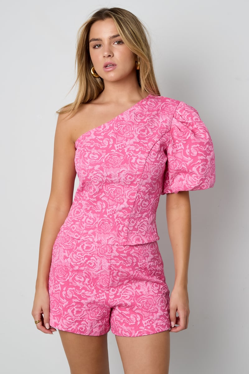 Short sleeve tops Floral print Elegant Spring/Summer